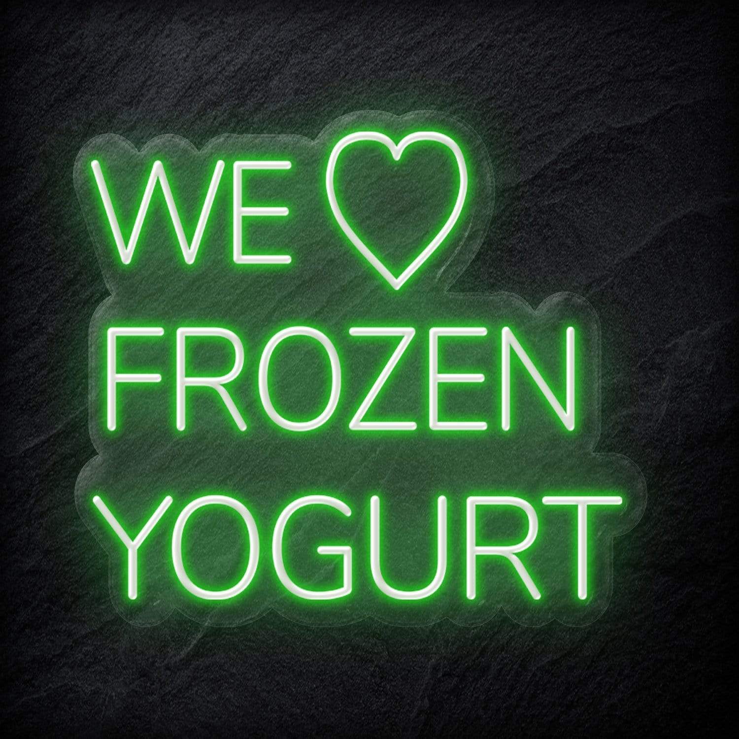 "We Love Frozen Yogurt" LED Neonschild Sign - NEONEVERGLOW