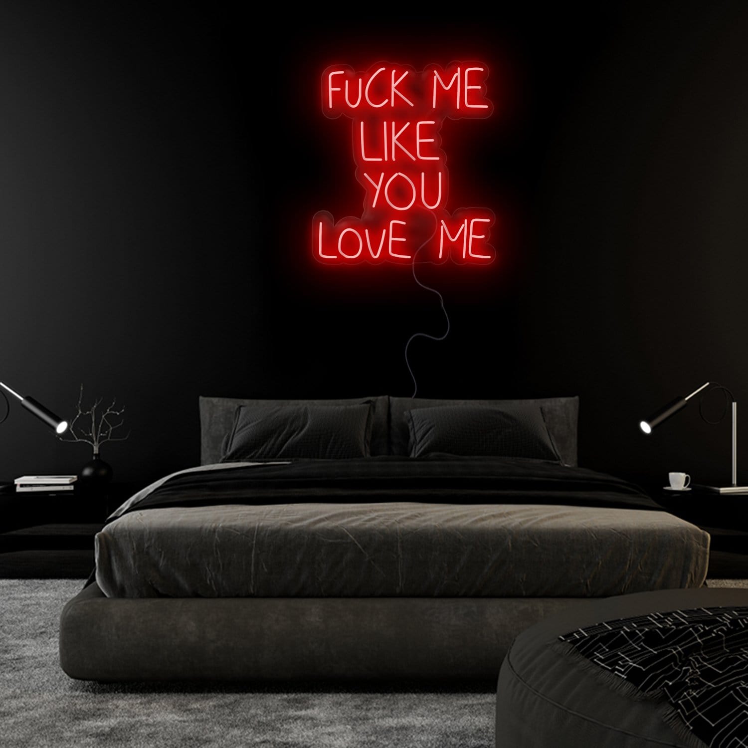 "Fuck Me Like You Love Me" LED Neon Sign Schriftzug - NEONEVERGLOW