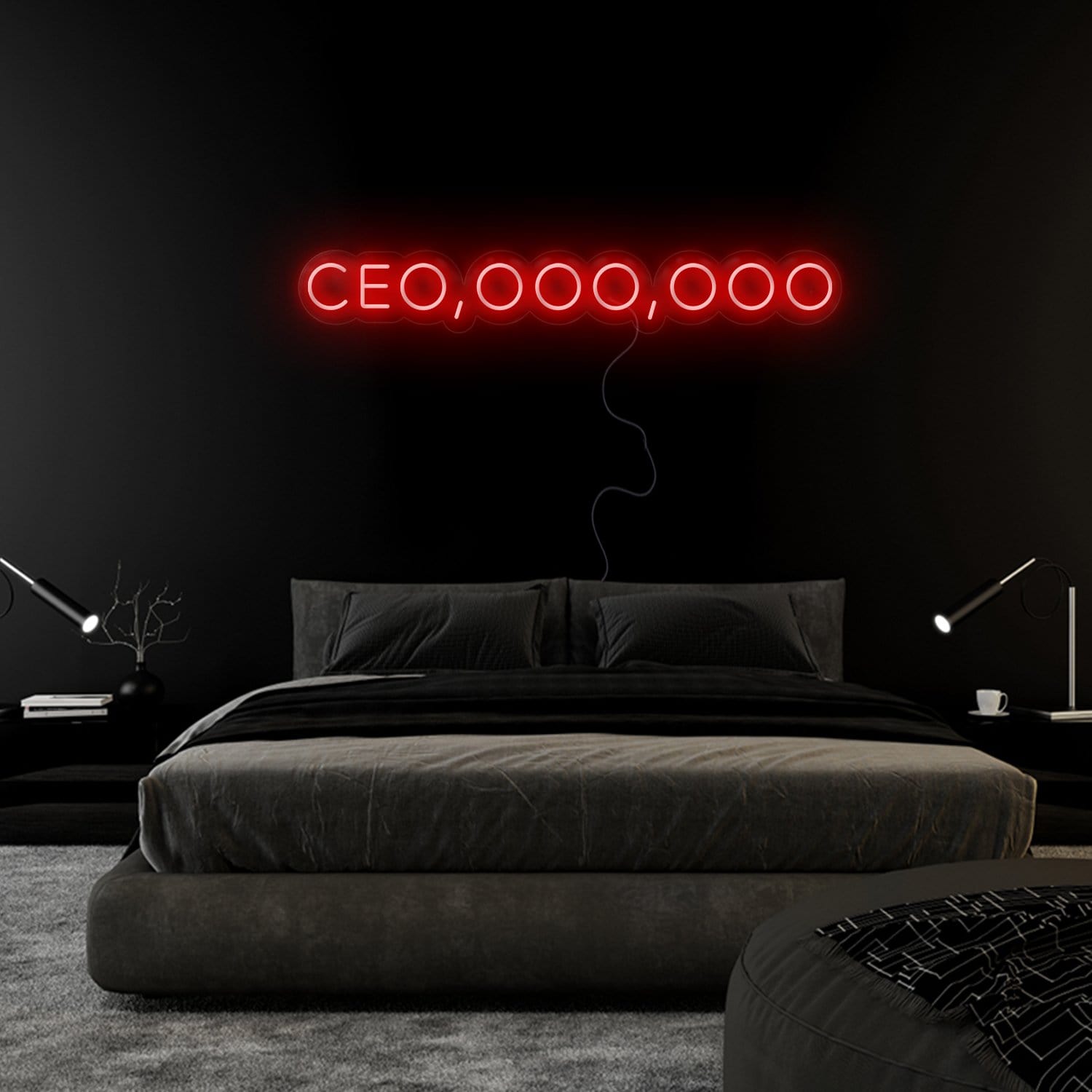 " Ceo,ooo,ooo" LED Neon Sign Schriftzug - NEONEVERGLOW