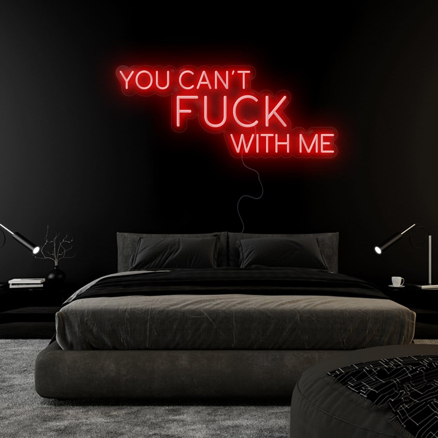 " You Can´t Fuck With Me" LED Neonschild Sign Schriftzug - NEONEVERGLOW