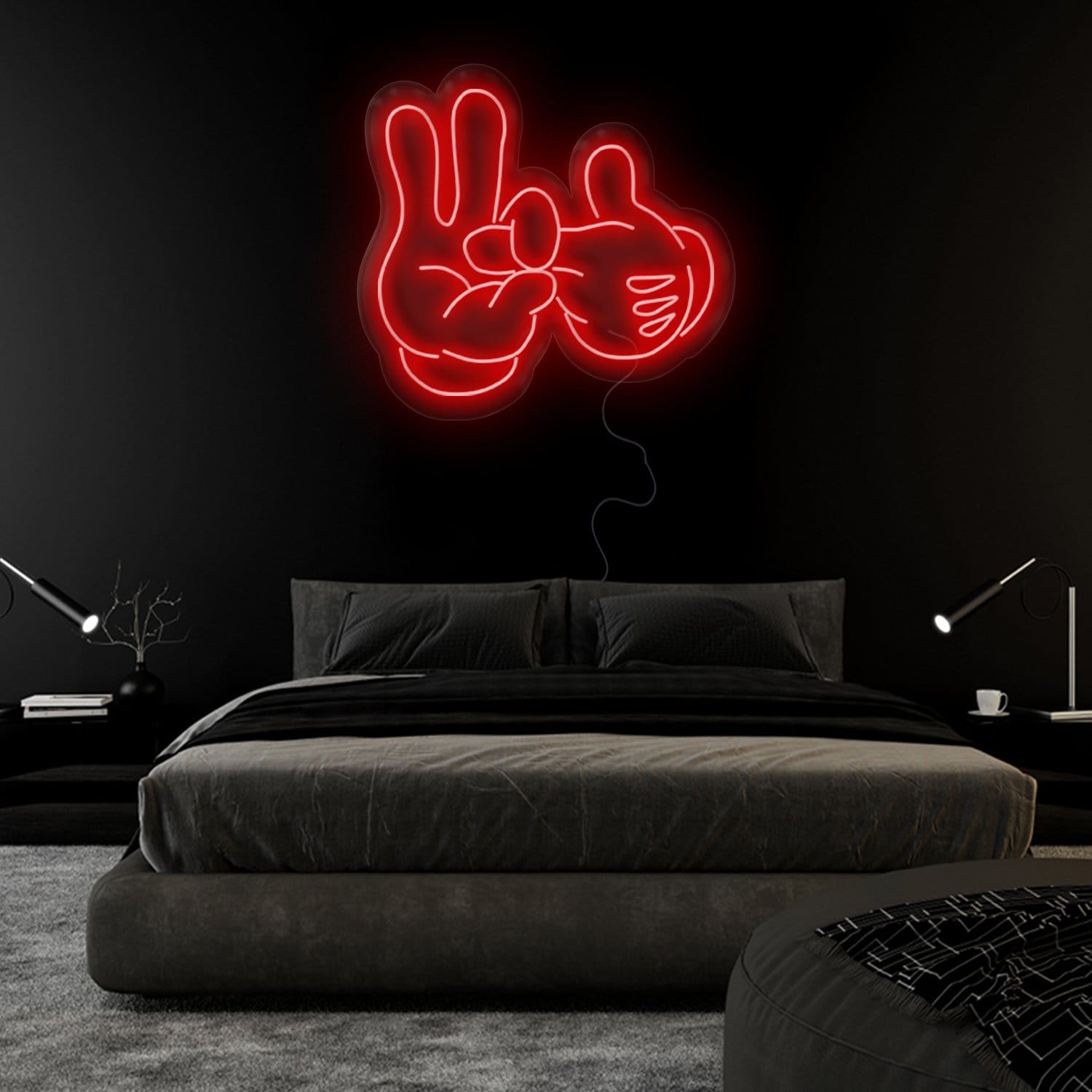 "2 Hände " LED Neonschild Sign - NEONEVERGLOW