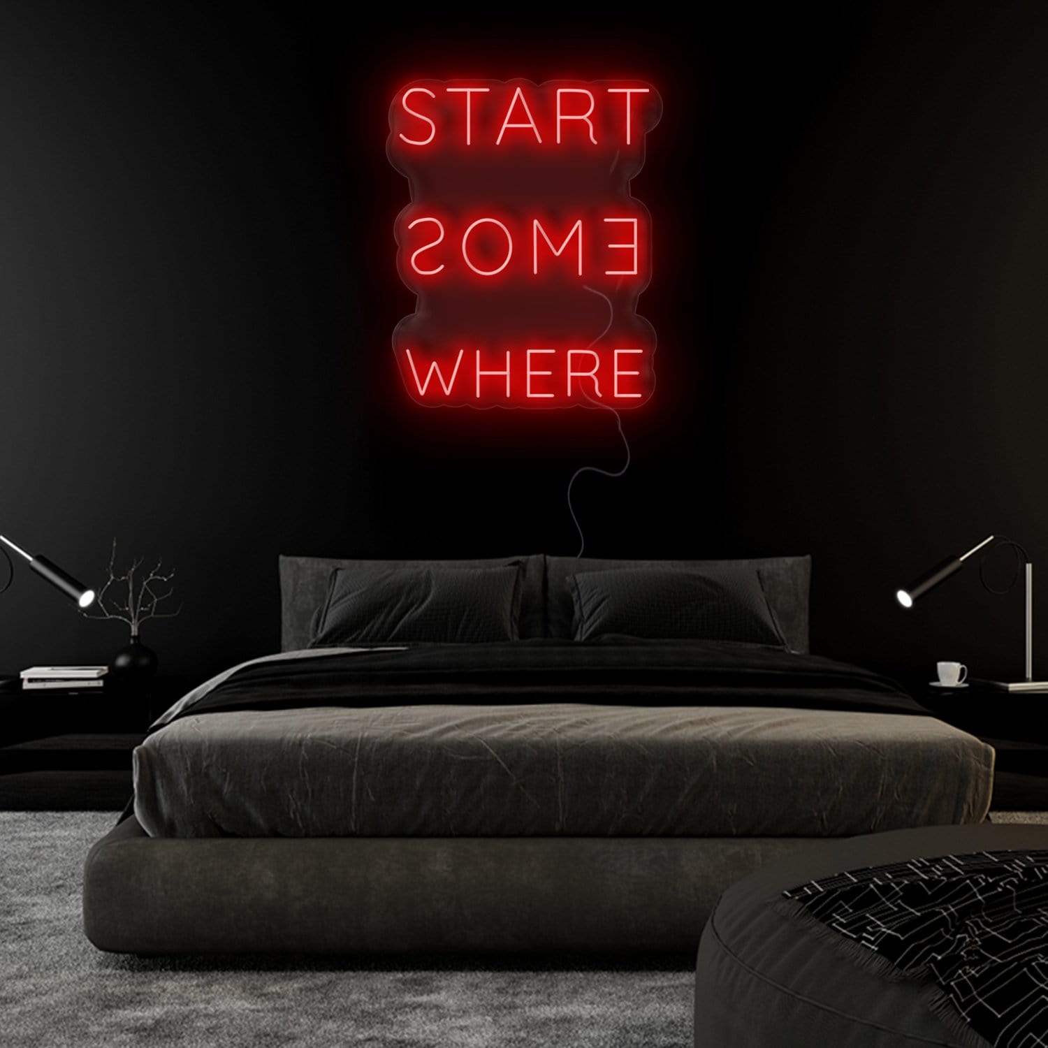 " Start Some Where" LED Neonschild Sign - NEONEVERGLOW