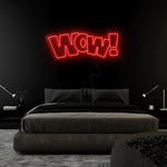 "WOW" LED Neonschild Sign Schriftzug - NEONEVERGLOW