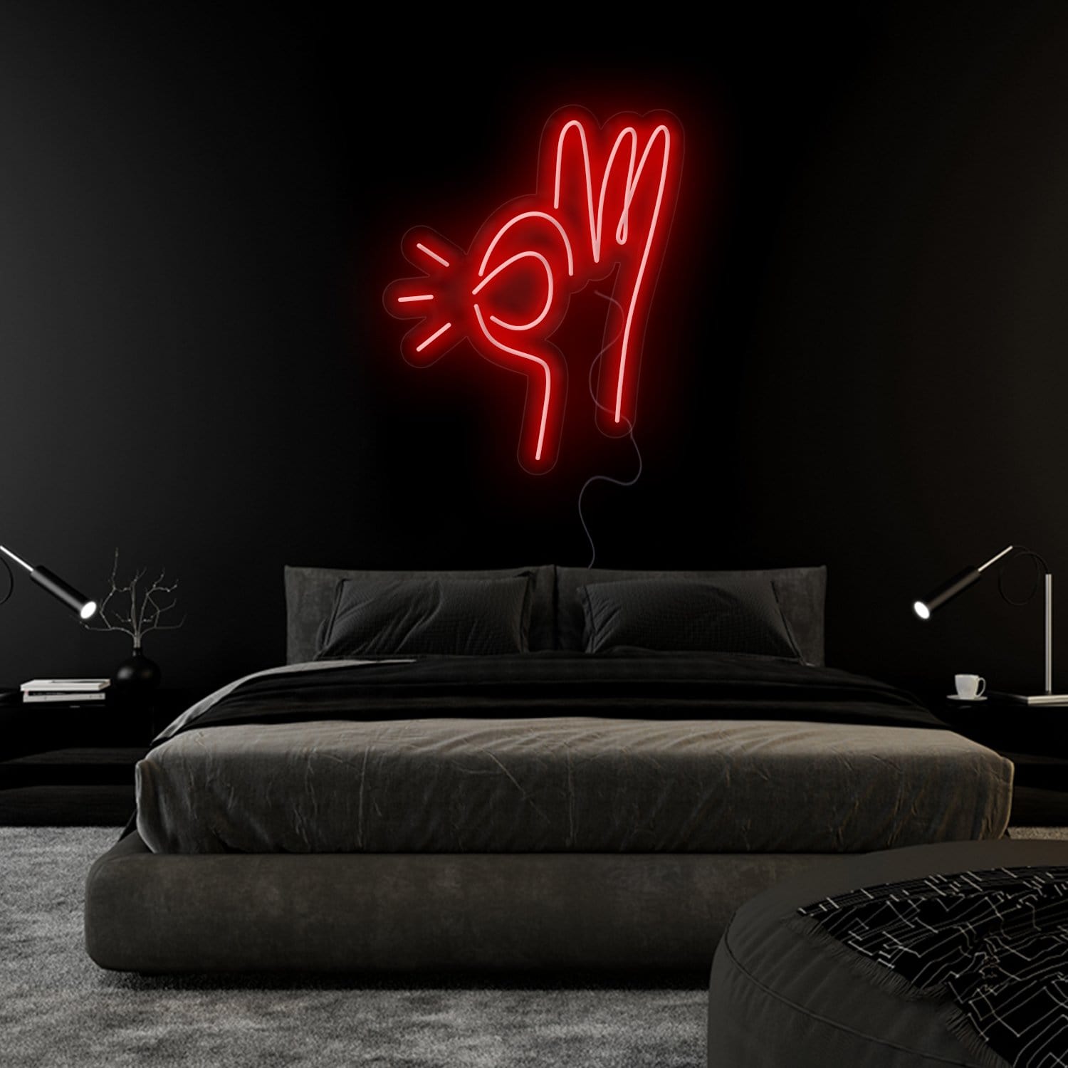 " Hand " LED Neonschild Sign Schriftzug - NEONEVERGLOW