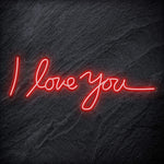 "I Love You" LED Neon Schriftzug Sign - NEONEVERGLOW
