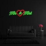 " Mr&Mrs " LED Hochzeit Neonschild Sign - NEONEVERGLOW