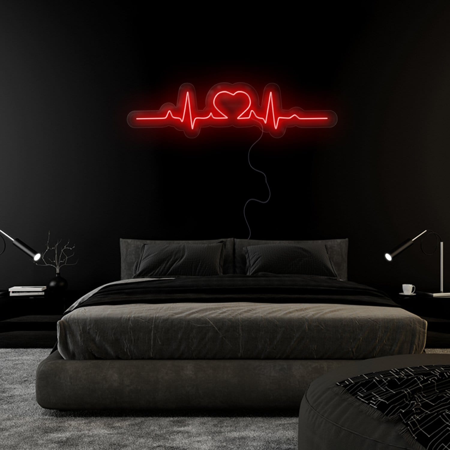 "Herz Puls" LED Neonschild Sign - NEONEVERGLOW