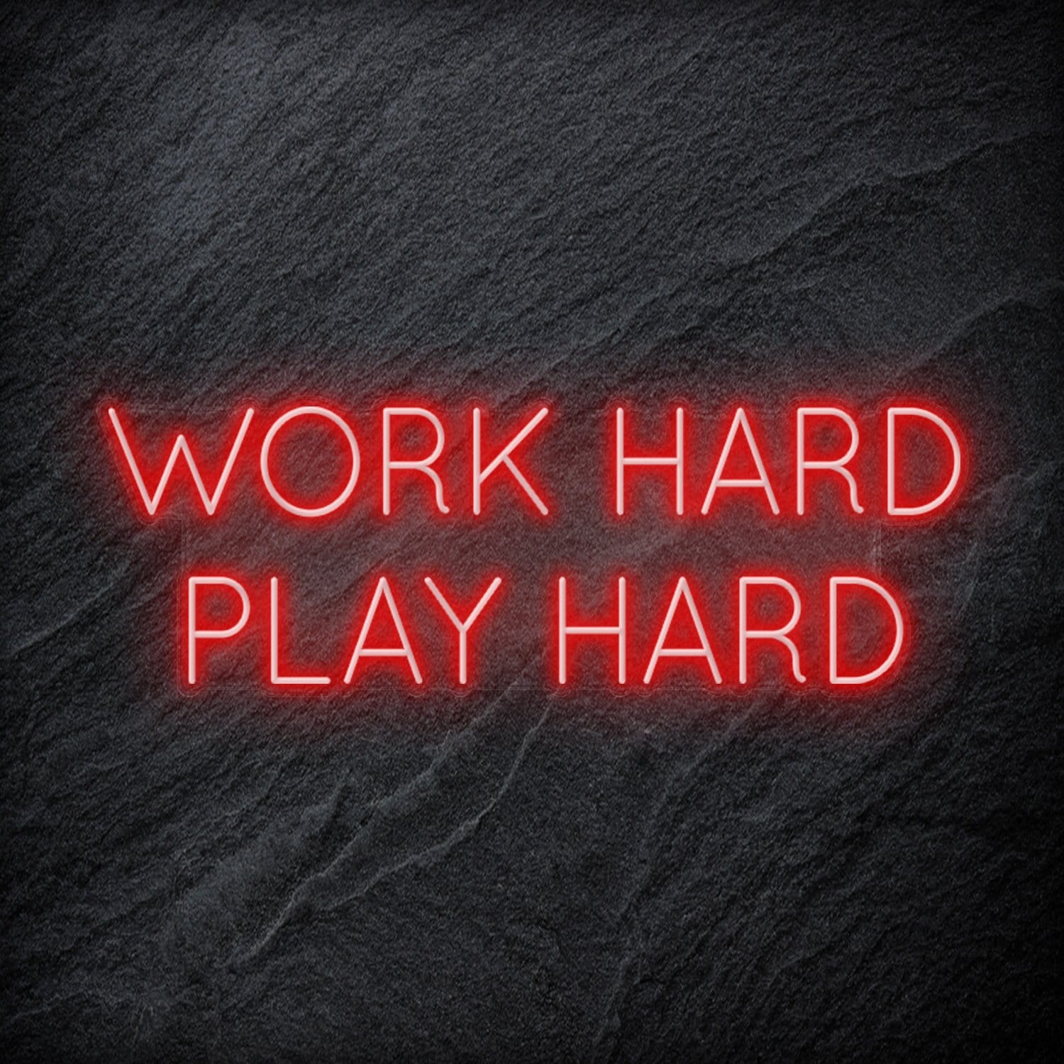 "Work Hard Play Hard" LED Neon Schriftzug Sign - NEONEVERGLOW