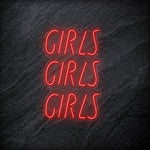 "GirlsGirlsGirls" LED Neonschild - NEONEVERGLOW