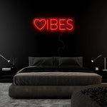 "Herz Vibes" LED Neonschild Sign - NEONEVERGLOW