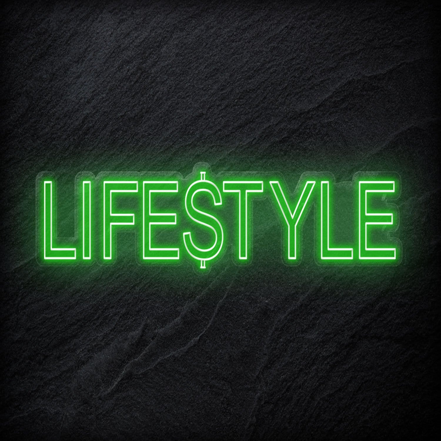 "Lifestyle" LED Neon Sign Schriftzug - NEONEVERGLOW