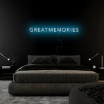 "Great Memories" LED Neon Sign Schriftzug - NEONEVERGLOW