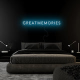 "Great Memories" LED Neon Sign Schriftzug - NEONEVERGLOW