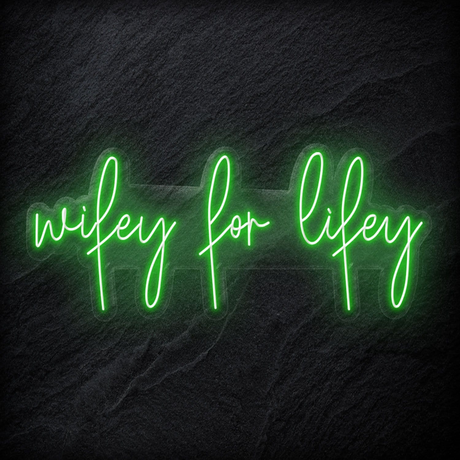 "Wifey for Lifey" LED Neon Schriftzug - NEONEVERGLOW