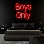 "Boys Only" LED Neon Sign Schriftzug - NEONEVERGLOW