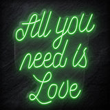 "All You Need is Love" LED  Neon Schriftzug - NEONEVERGLOW