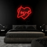 "Heart Love Herz" LED Neonschild Sign Schriftzug - NEONEVERGLOW