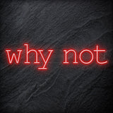 "Why Not" LED Neon Sign Schriftzug - NEONEVERGLOW