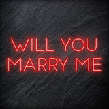 "Will You Marry Me" LED Neon Sign Schriftzug - NEONEVERGLOW