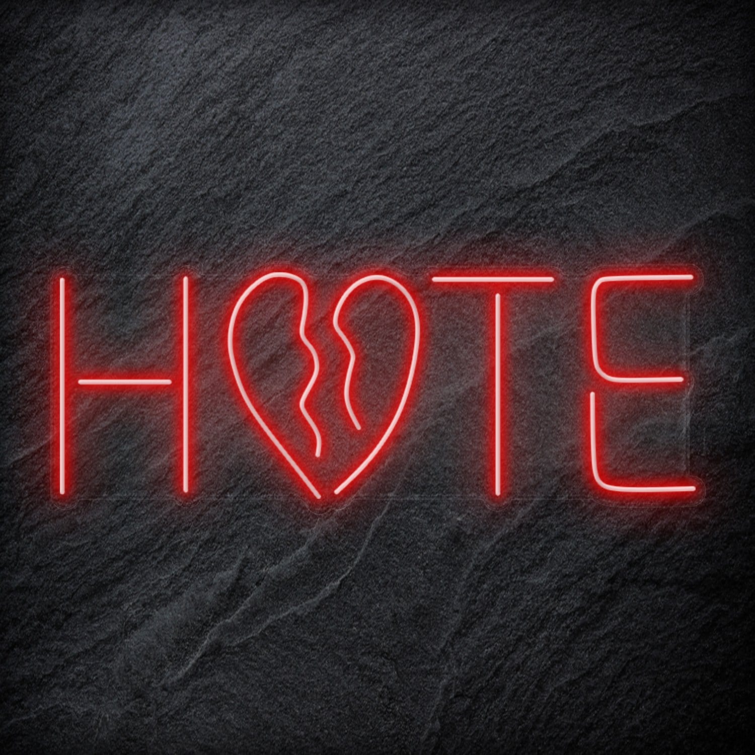 "Hate" LED  Neon Schriftzug Sign - NEONEVERGLOW