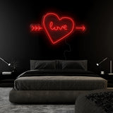 "Herz Heart Love" LED Neonschild Sign Schriftzug - NEONEVERGLOW