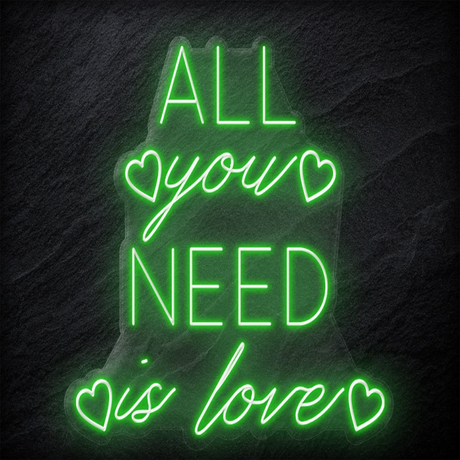 "All You Need Is Love" LED Neonschild - NEONEVERGLOW