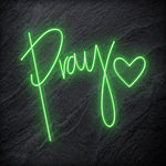 "Pray" LED Neonschild - NEONEVERGLOW