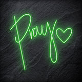 "Pray" LED Neonschild - NEONEVERGLOW