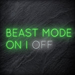 "Beast Mode On Off Fitness" LED Neon Sign Schriftzug - NEONEVERGLOW