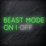 "Beast Mode On Off Fitness" LED Neon Sign Schriftzug - NEONEVERGLOW