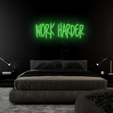"Work Harder" LED Neon Sign Schriftzug - NEONEVERGLOW