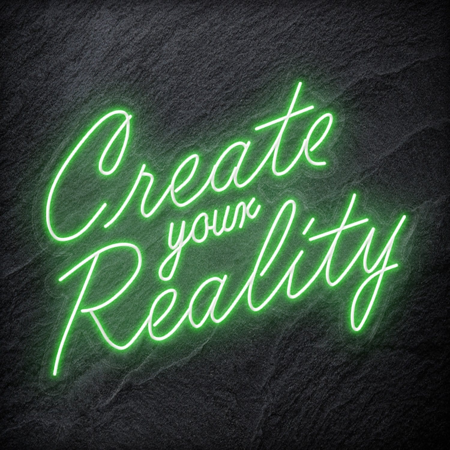 "Create Your Reality" LED Neon Schriftzug Sign - NEONEVERGLOW