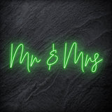 "Mr & Mrs"  LED  Neon Schriftzug Sign - NEONEVERGLOW