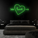 "Herz Heart Love" LED Neonschild Sign Schriftzug - NEONEVERGLOW