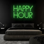 "Happy Hour" LED Neonschild Sign Schriftzug - NEONEVERGLOW