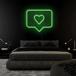 "Heart Herz Like" LED Neonschild Sign Schriftzug - NEONEVERGLOW