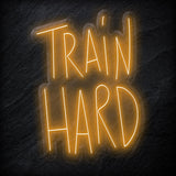 "Train Hard" LED Neon Sign Schriftzug - NEONEVERGLOW