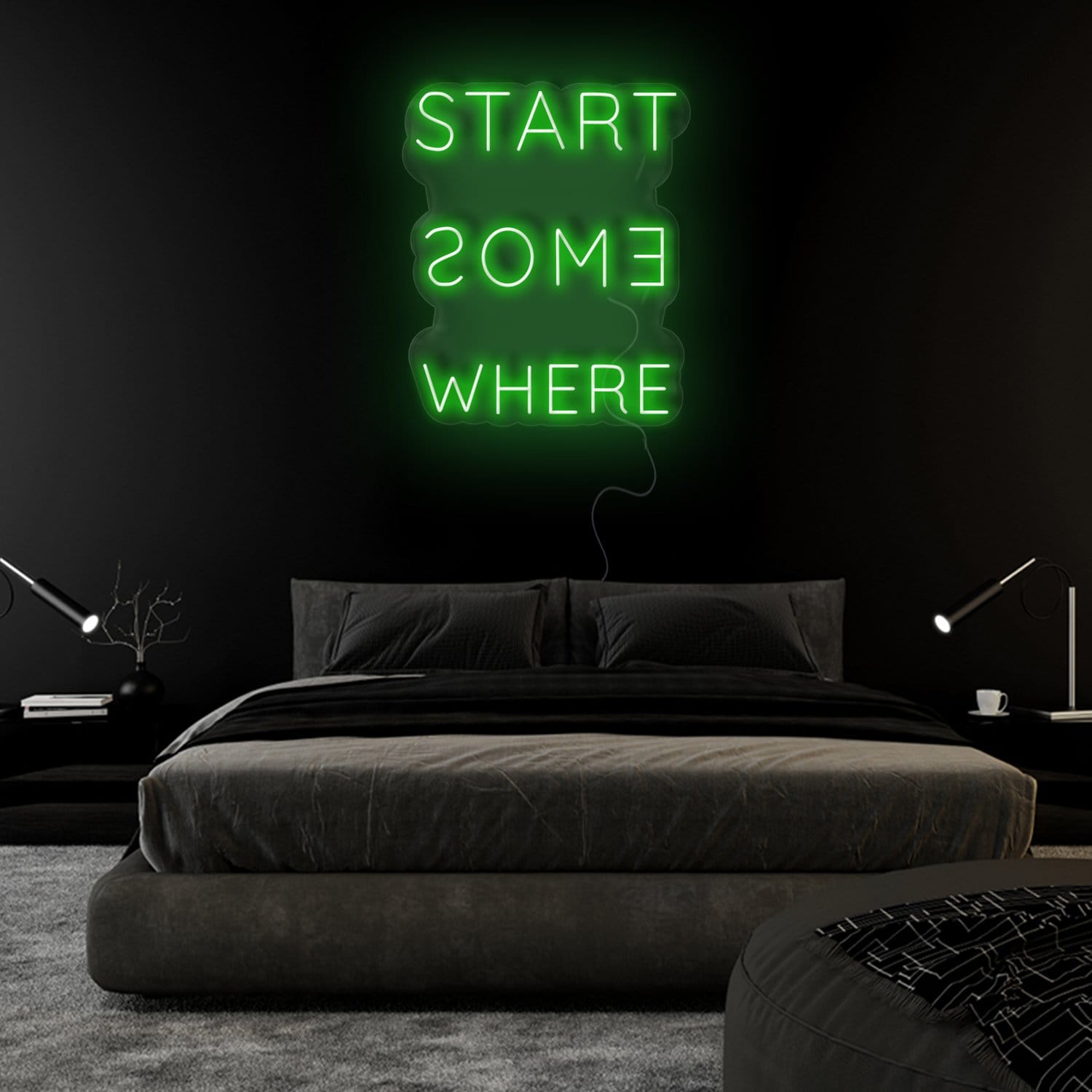 " Start Some Where" LED Neonschild Sign - NEONEVERGLOW