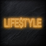 "Lifestyle" LED Neon Sign Schriftzug - NEONEVERGLOW