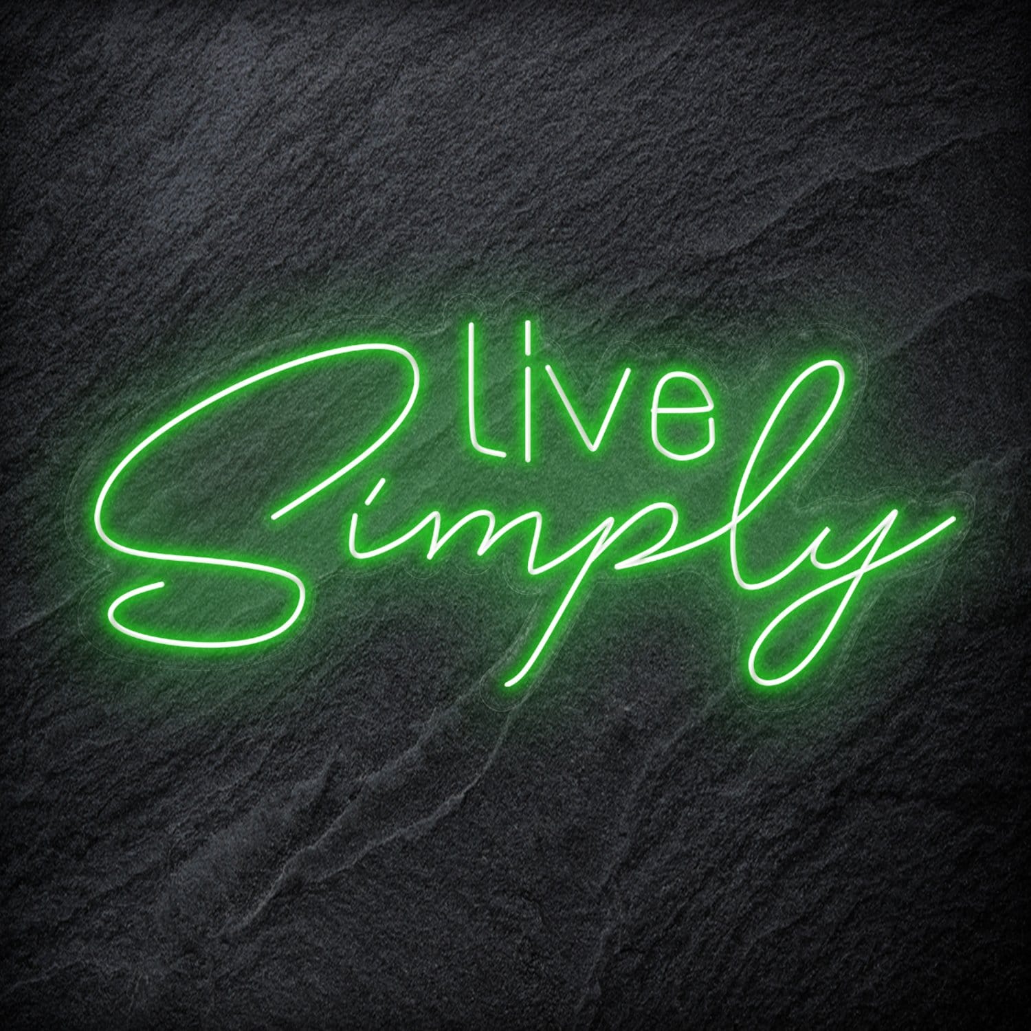 "Live Simply" LED Neon Schriftzug - NEONEVERGLOW