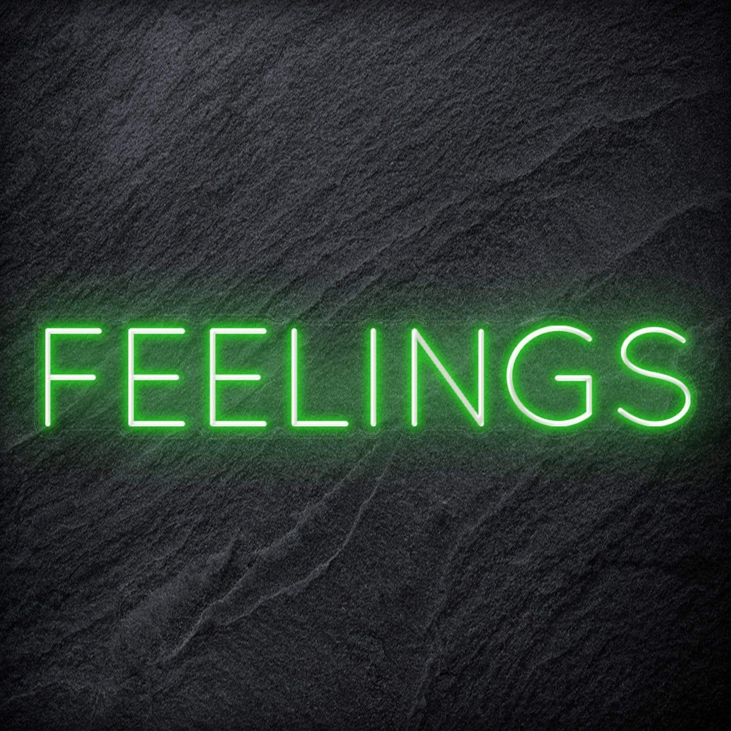 "Feelings"LED  Neon Schriftzug Sign - NEONEVERGLOW