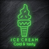 "Ice Cream Cold & tasty" LED  Neonschild - NEONEVERGLOW