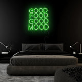 "Good Food Good Mood" LED Neon Sign Schriftzug - NEONEVERGLOW