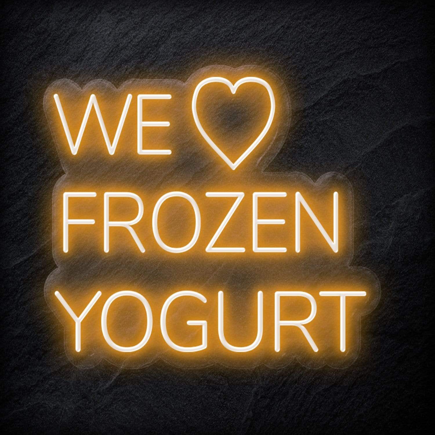 "We Love Frozen Yogurt" LED Neonschild Sign - NEONEVERGLOW