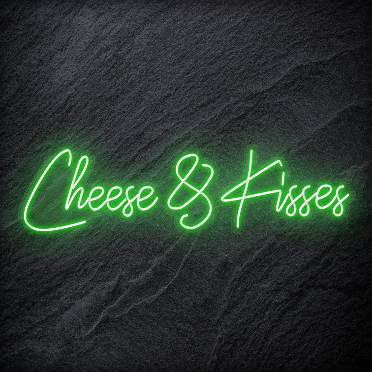 " Cheese & Kisses" LED Neon Schriftzug - NEONEVERGLOW