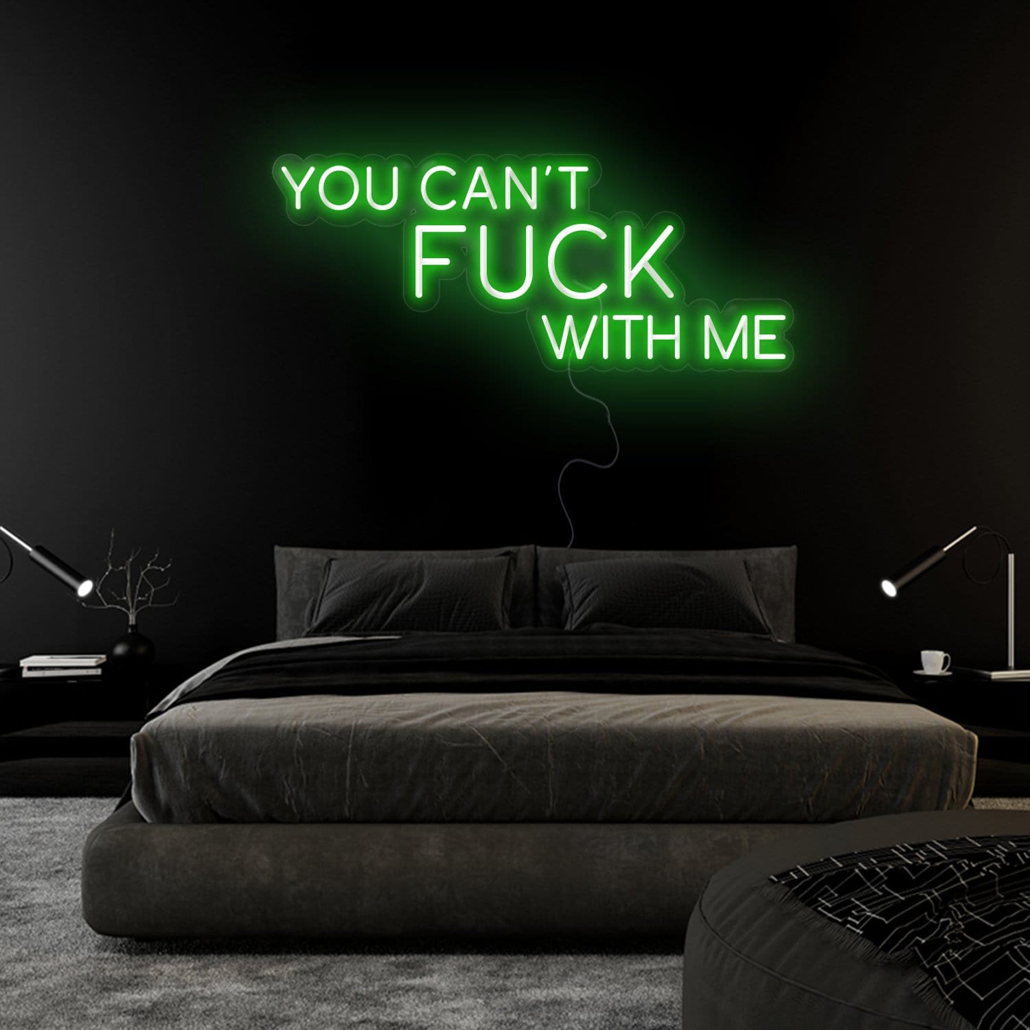 " You Can´t Fuck With Me" LED Neonschild Sign Schriftzug - NEONEVERGLOW