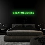 "Great Memories" LED Neon Sign Schriftzug - NEONEVERGLOW
