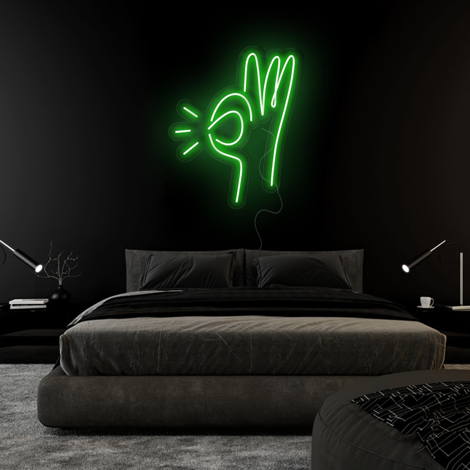 " Hand " LED Neonschild Sign Schriftzug - NEONEVERGLOW