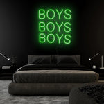 "Boys Boys Boys" LED Neon Sign Schriftzug - NEONEVERGLOW