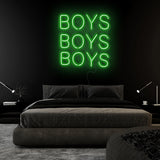 "Boys Boys Boys" LED Neon Sign Schriftzug - NEONEVERGLOW